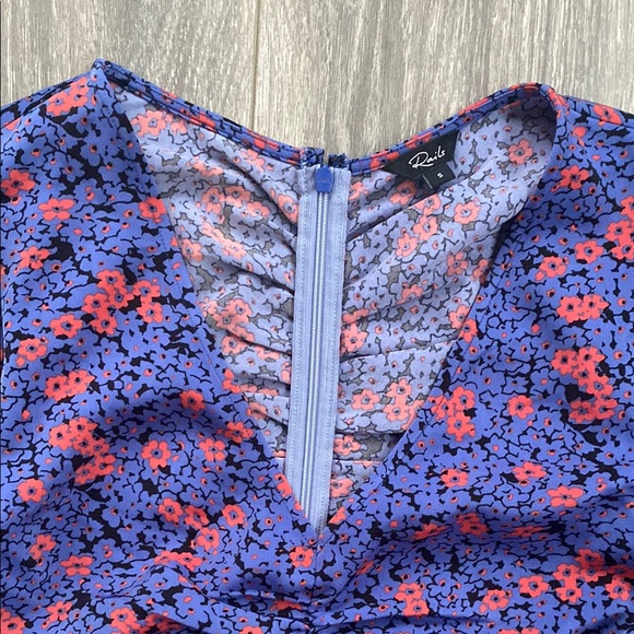 Rails - Puff Short Sleeve Ruched Mini Dress in Scarlette Bloom - Size S - Picture 6 of 11